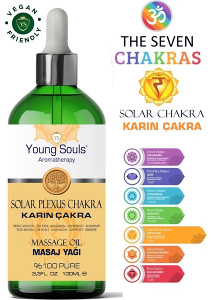 Aromatherapy Solar Plexus Chakra Massage Oil Karın Çakra Masaj Yağı 100 ml