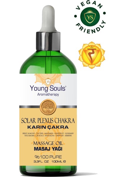 Aromatherapy Solar Plexus Chakra Massage Oil Karın Çakra Masaj Yağı 100 ml