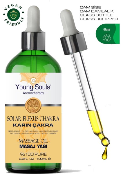 Aromatherapy Solar Plexus Chakra Massage Oil Karın Çakra Masaj Yağı 100 ml