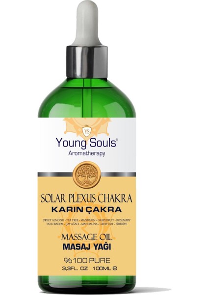 Aromatherapy Solar Plexus Chakra Massage Oil Karın Çakra Masaj Yağı 100 ml