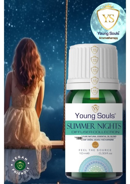 Aromatherapy Summer Nights Essential Oil Blend Yaz Geceleri Difüzör Uçucu Yağ Karışımı 10 ml