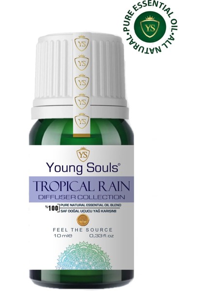 Aromatherapy Tropical Rain Essential Oil Blend Difüzör Uçucu Yağ Karışımı 10 ml