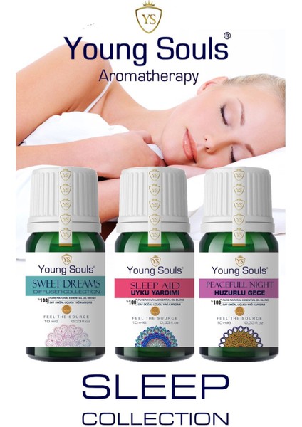 Aromatherapy Uyku Sleep Collection Sleep Aid / Peacefull Night / Sweet Dream Seti 30 Ml