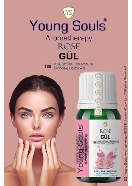 Aromatherapy Rose & Vanilla Essential Oil Gül & Vanilya Uçucu Yağ 10ml+10ml