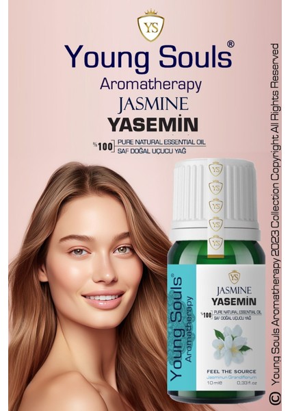 Aromatherapy Rose & Jasmine Essential Oil Gül & Yasemin Uçucu Yağ 10ml+10ml