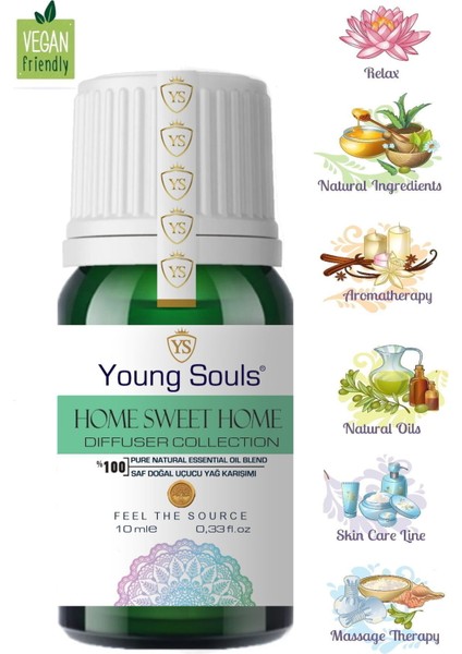 Aromatherapy Home Sweet Home Essential Oil Blend Difüzör Uçucu Yağ Karışımı 10 ml
