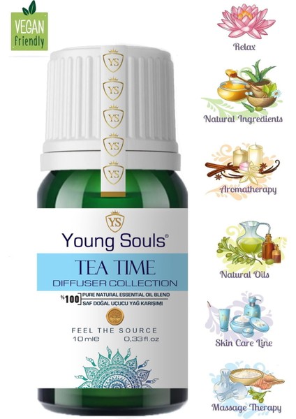 Aromatherapy Tea Time Essential Oil Blend Difüzör Uçucu Yağ Karışımı 10 ml