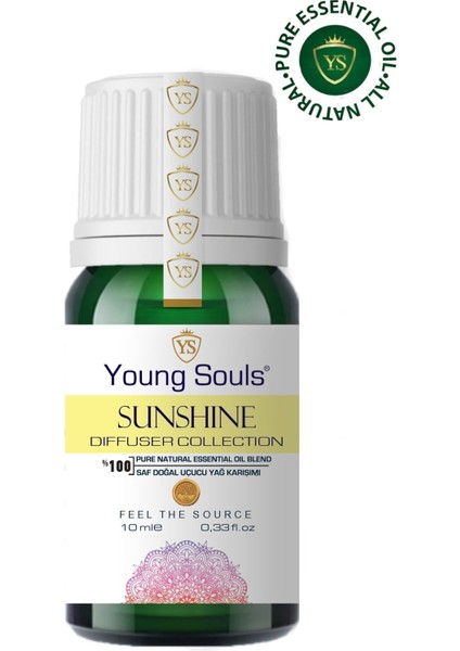Aromatherapy Sunshine Essential Oil Blend Günışığı Difüzör Uçucu Yağ Karışımı 10 ml