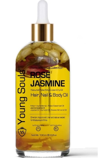 Aromatherapy Rose Jasmine Multi Use Gül Yasemin Yüz Saç Tırnak & Vücut Bakım Kuru Yağ 100 ml