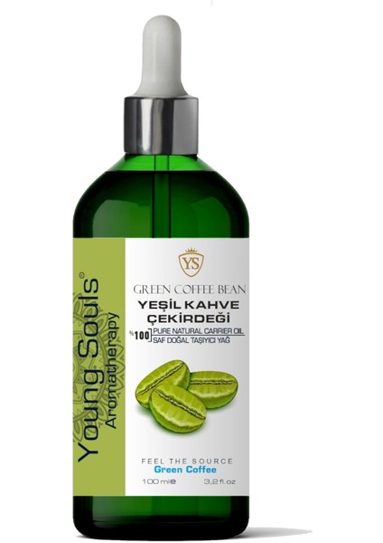 Aromatherapy Green Coffee Carrier Oil Yeşil Kahve Çekirdeği Bitkisel Taşıyıcı Yağ 100 ml