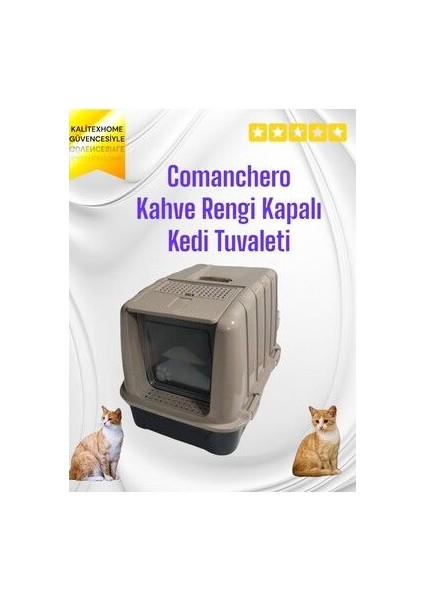 Comanchero Siyah Kapalı Kedi Tuvaleti