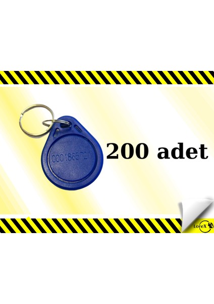 'lorex 125 Khz Rfid Proximity Keyfob Anahtarlık ( 200 Adet )