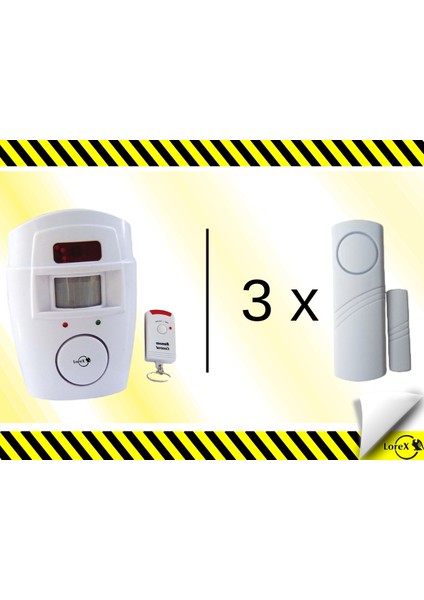 NG300 ( Tek Kumandalı ) + 3ADET 4444C Pencere Alarm