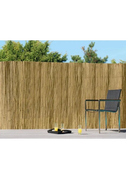 1.5m x 5m Reedfence Misina Ipli Doğal Bambu Kamış Çit, Bahçe Çiti, Hasır Çit, Gölgelik