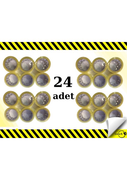 Akrilik Koli Bandı 45 mm x 100 Metre 24 Adet