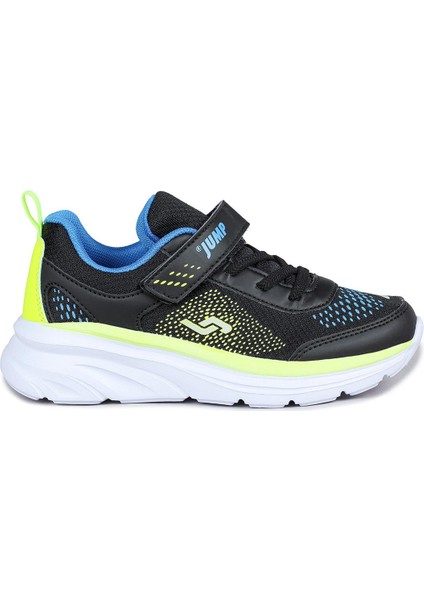 30008 Siyah - Neon Yeşil Üniseks Çocuk Sneaker Günlük Spor Ayakkabı