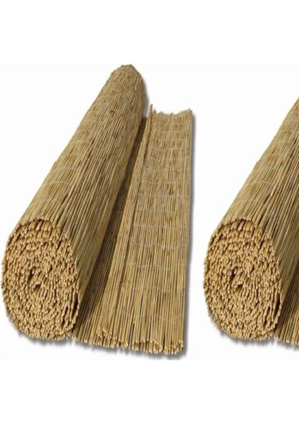 1.5M X 6M Reedfence Misina Ipli Doğal Bambu Kamış Çit Bahçe Çiti Hasır Çit Gölgelik