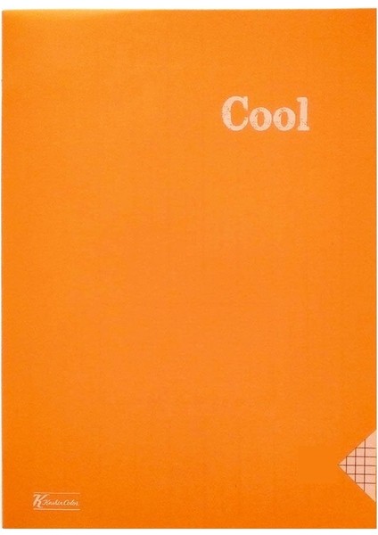 Cool Dikişli Turuncu Plastik Kapak 120 Yaprak A4 Kareli Defter