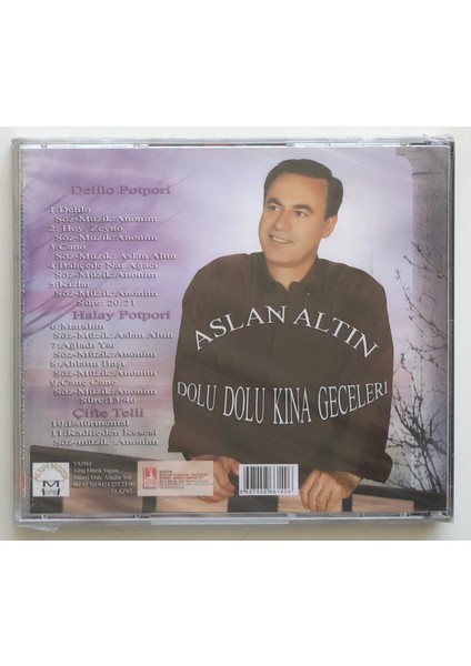 Aslan Altın Dolu Dolu Kına Geceleri CD (Jelatininde Sıfır Orjnal Dönem Baskı Cd) fiyatları