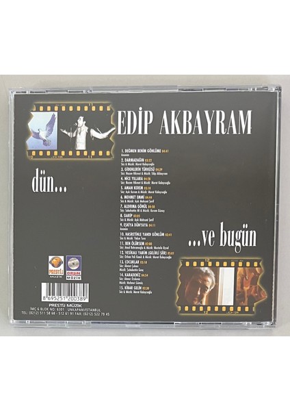 Prestij Müzik Edip Akbayram Dün ve Bugün CD (Orjinal Dönem Baskı)