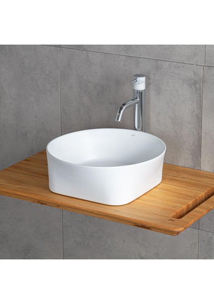 E-W1050MB Tezgah Üstü Lavabo Mat Beyaz modelleri