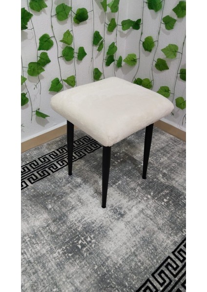 Metal Ayak Teddy Kumaş Dekoratif Çok Amaçlı Peluş Puf Tabure Bench Koltuk Sandalye fiyatları