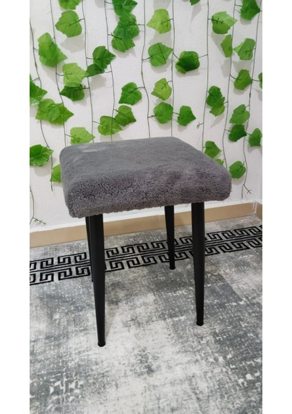 Metal Ayak Teddy Kumaş Dekoratif Çok Amaçlı Peluş Puf Tabure Bench Koltuk Sandalye modelleri