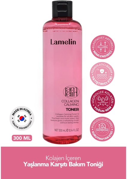 Yatıştırıcı ve Nemlendirici Tonik Lamelin Collagen Calming Toner 300 ml