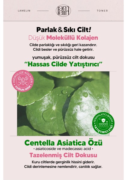 Yatıştırıcı ve Nemlendirici Tonik Lamelin Collagen Calming Toner 300 ml
