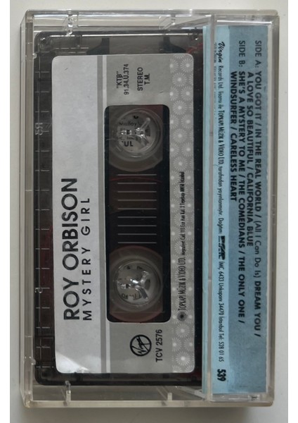 Roy Orbison Mystery Girl Kaset (Orjnal Dönem Kağıt Baskı Kaset)