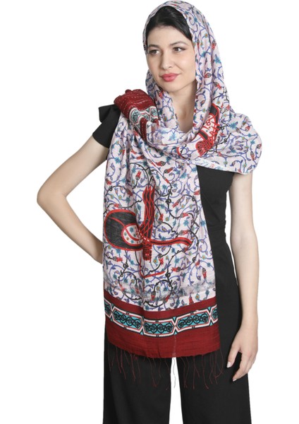 Bordo Pudra Ipek - Keten Eşarp Şal fiyatları