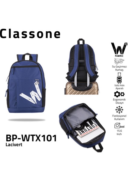 BP-WTX101 Wtxpro SERISI15.6 Inch Macbook, Notebook, Laptop, Çantası-Lacivert