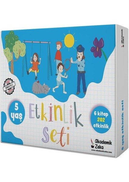 Akademik Zeka 5 Yaş Etkinlik Seti ( 6 Kitap 202 Etkinlik)