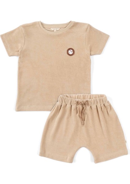 Havlu Kısa Kollu Şort Bebek Takımı Bej fiyatları