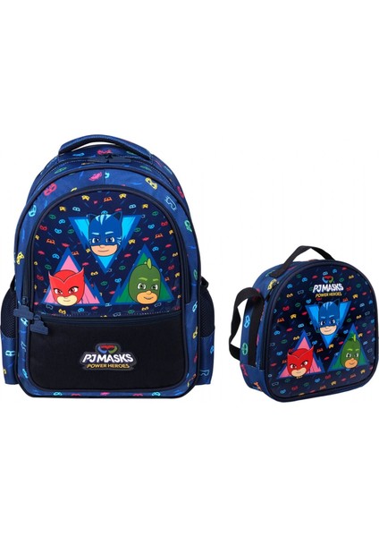 Pj Masks Heroes Lacivert Erkek Çocuk Okul Sırt Çantası ve Beslenme Çantası