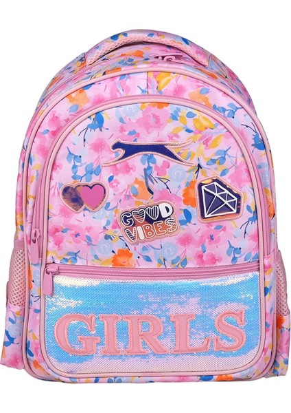 Slazenger Kids Üç Bölmeli Kız Çocuk Pullu Ilkokul Sırt Çantası Pembe