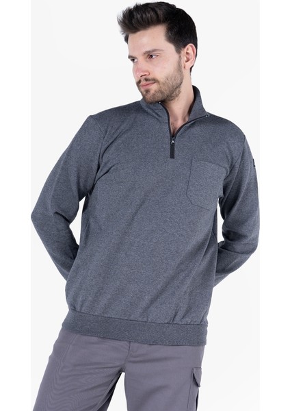 2 Iplik Dik Yakalı Fermuarlı Sweatshirt modelleri