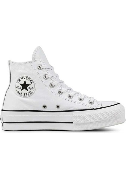 Chuck Taylor All Star Leather Platform Kadın Günlük Ayakkabı 561676C Beyaz