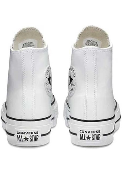 Chuck Taylor All Star Leather Platform Kadın Günlük Ayakkabı 561676C Beyaz modelleri
