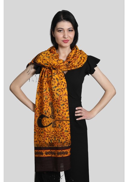 Orange Kahve Ipek - Keten Eşarp Şal fiyatları