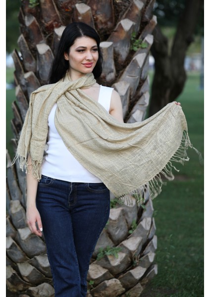 Açık Haki Keten Şal fiyatları