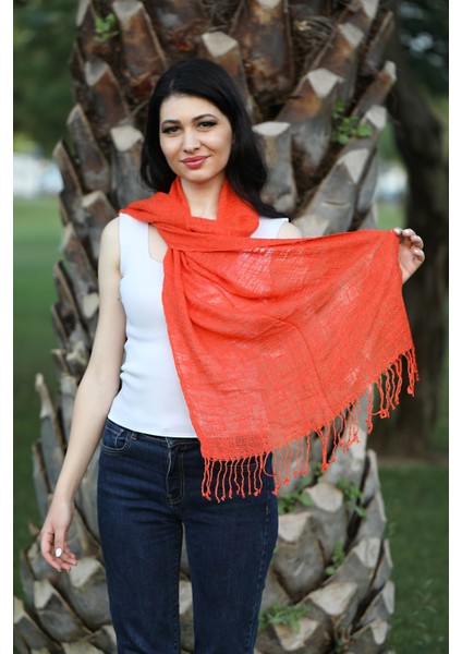 Orange Keten Şal