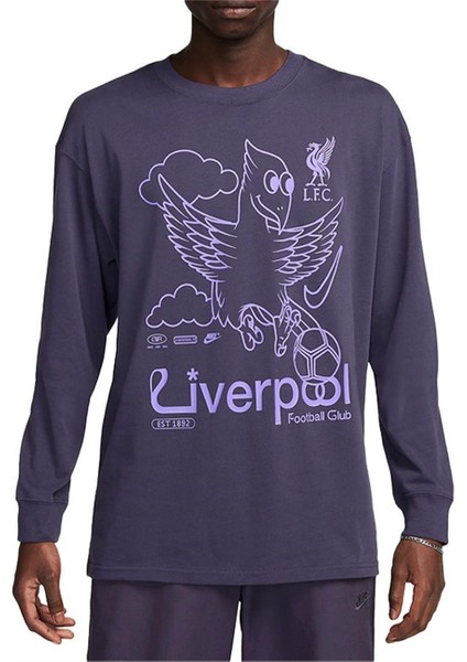 Lfc M Nk Aır Ls MAX90 Tee Erkek T-Shirt FN2555-015 Mor