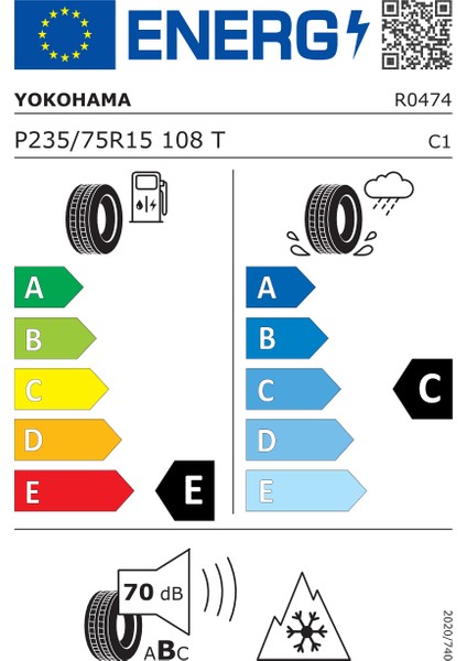 235/75 R15 108T Geolandar A/T G015 Suv 4 Mevsim Lastiği ( Üretim Yılı: 2024 )