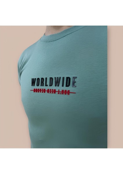 Erkek Slim Fit Enjeksiyon Baskılı Pamuklu T-Shirt fırsatları