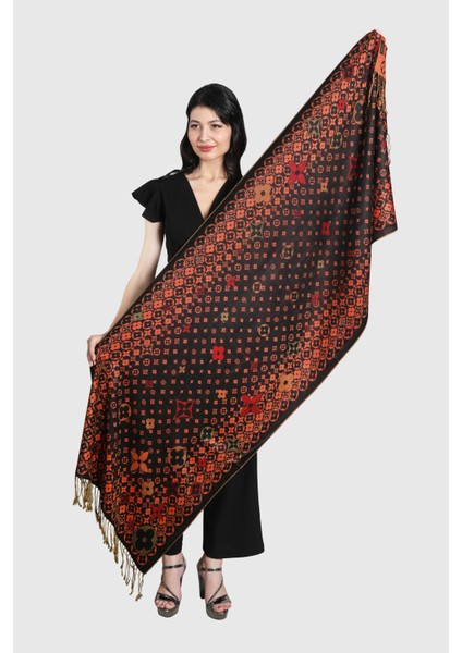 Siyah Kiremit Pashmina Şal fırsatları