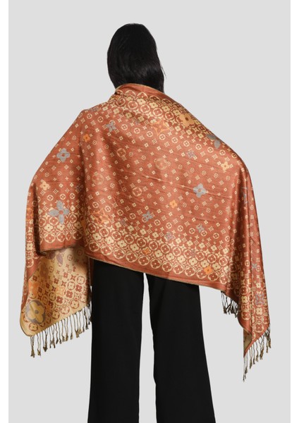 Kiremit Gold Pashmina Şal modelleri