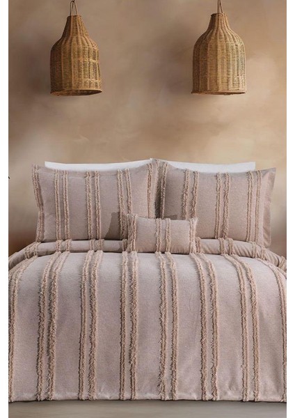 Ways Şönil Çift Kişilik Yatak Örtüsü Cappucino