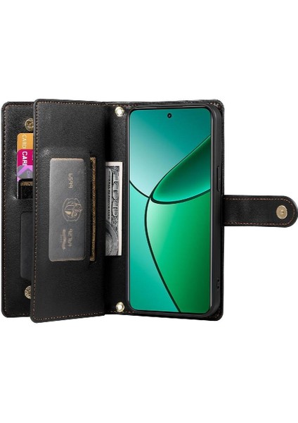 Realme 12 Artı Crossbody Kayış Standı Çok Fonksiyonlu Cüzdan Için Flip Case (Yurt Dışından) fiyatları