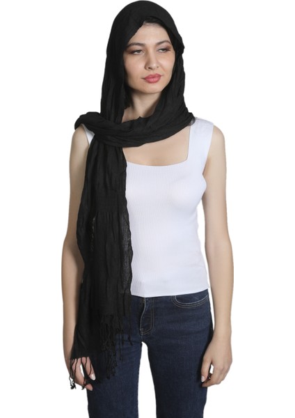 Siyah Polyester - Cotton Eşarp Şal fiyatları